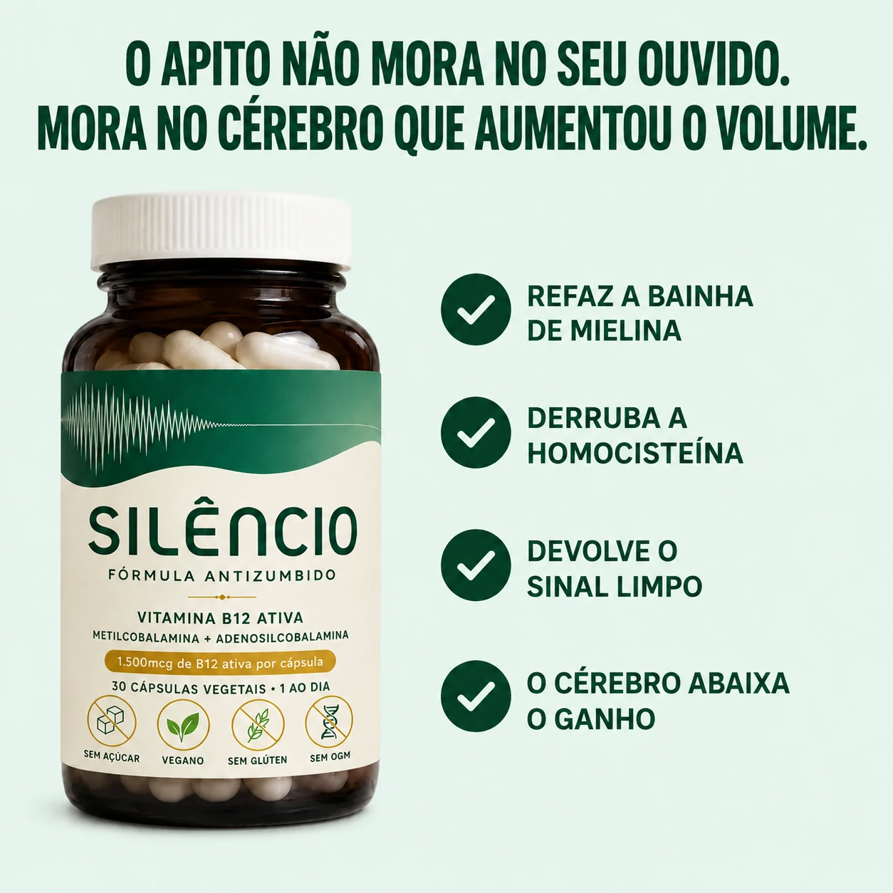 O apito mora no cérebro, que aumentou o volume