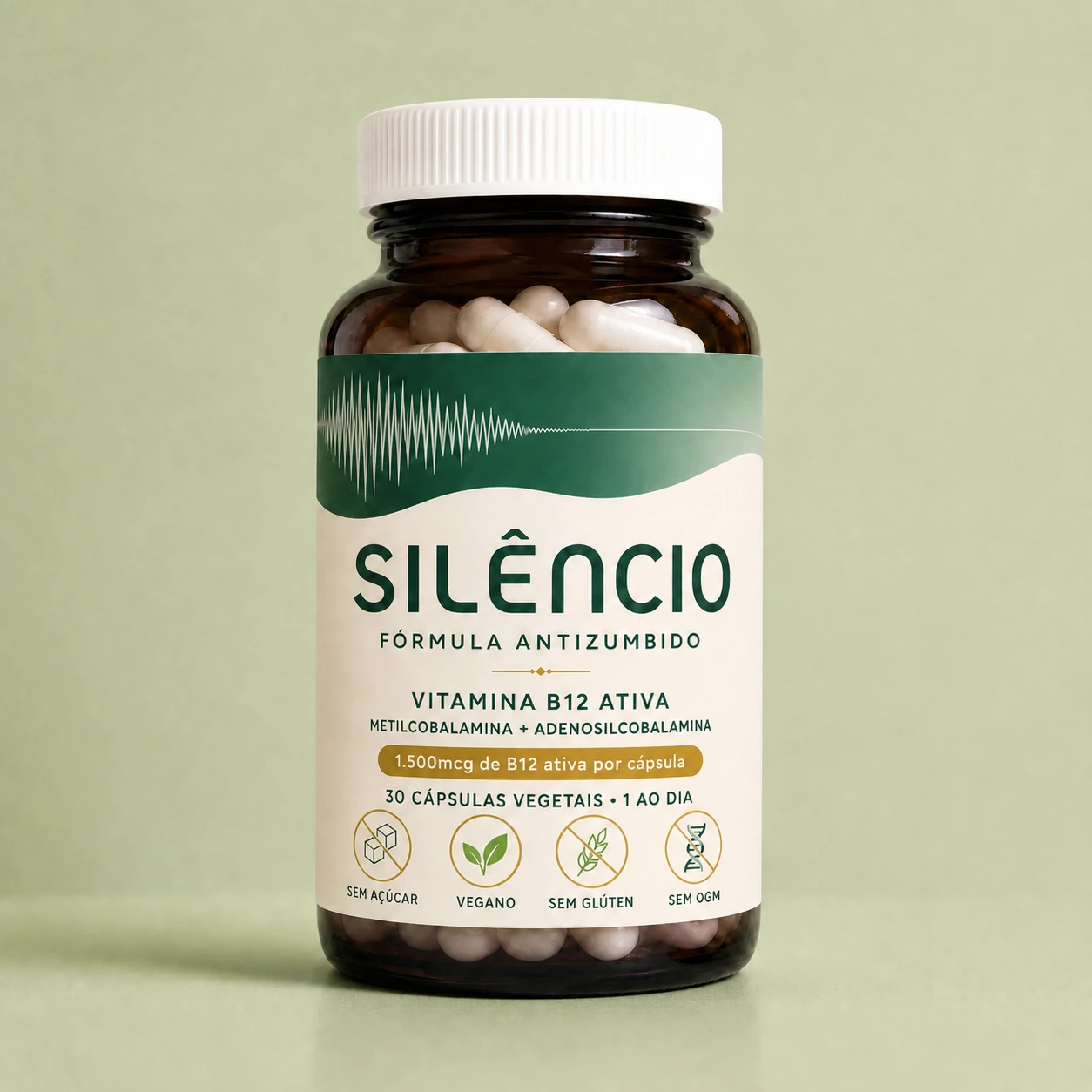 Natural Silêncio Cápsulas Antizumbido