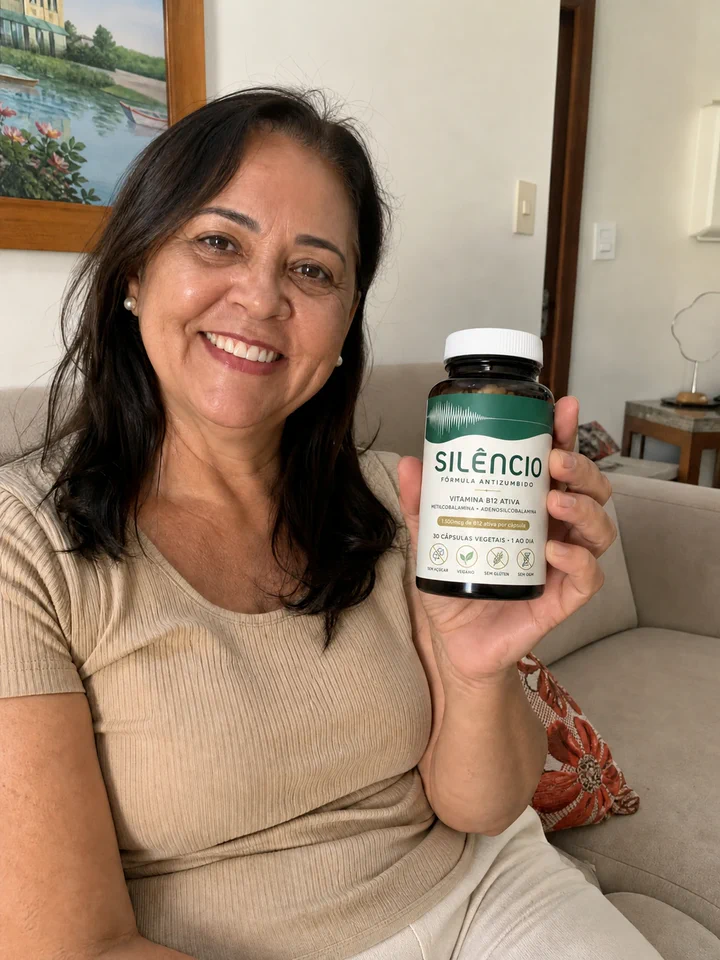 Cliente segurando o frasco Natural Silêncio
