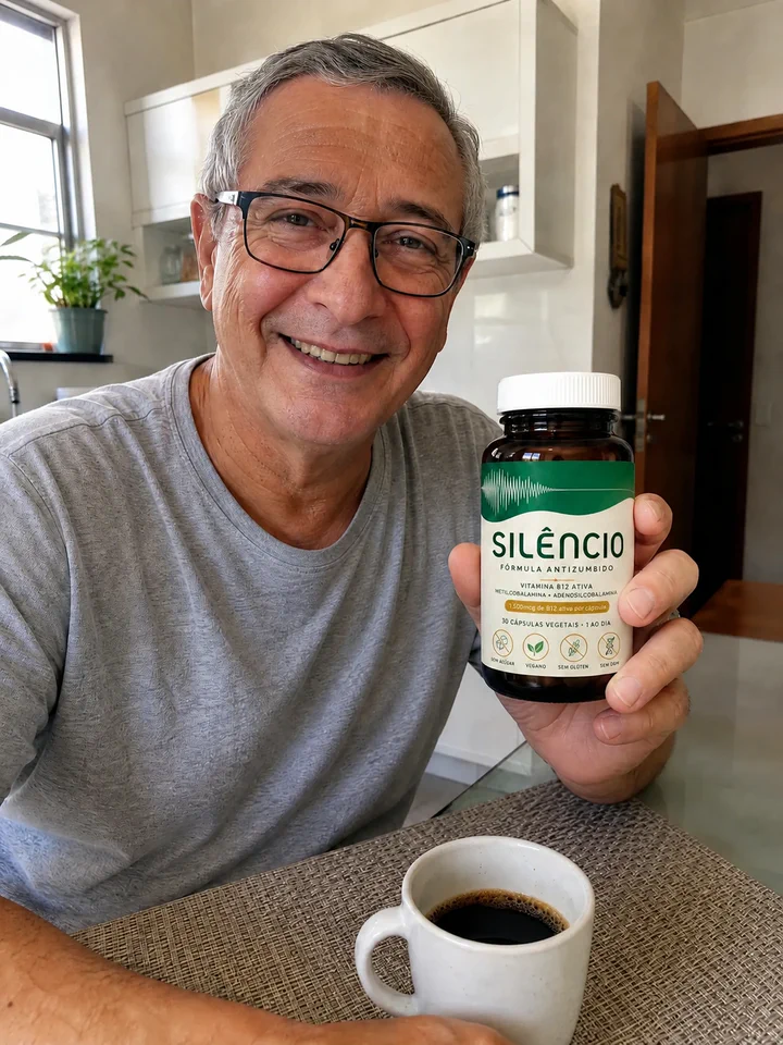 Cliente segurando o frasco Natural Silêncio
