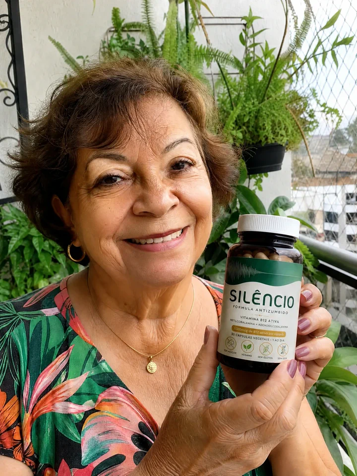 Cliente segurando o frasco Natural Silêncio